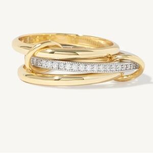 Ideaure Gold Tone 925 Silver Conflict Free Sm Diamond Bellanca Spinner Ring Sz 8